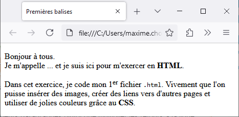 Code à créer