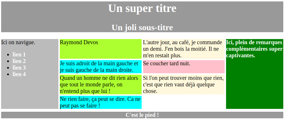 Mise en page Grid